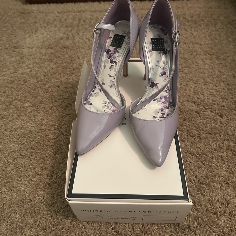 White House Black Market Lavender (Sabrina Cool Wisteria) Heels